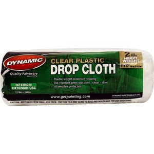 2 mil thick Heavy Weight 9' X 12' Plastic Drop Cloth